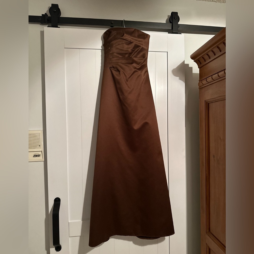 Formal Brown Dress, Size 2.  **worn only once**